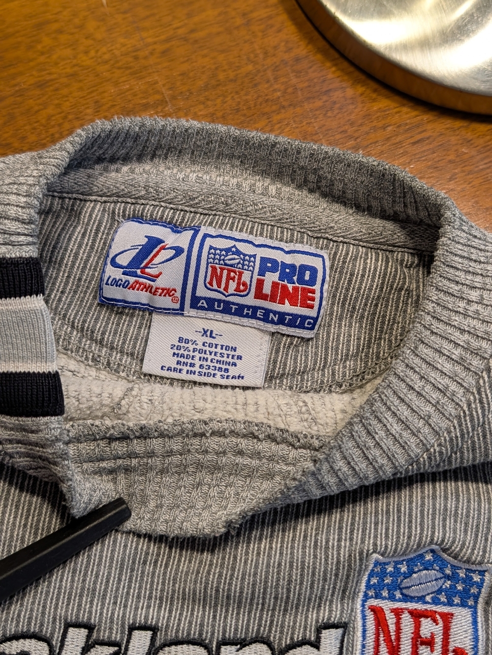 NFL Pro Line Grey Oakland Raiders Vintage Sweater XL